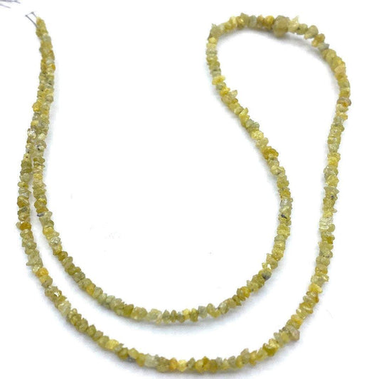 Yellow Diamond Beads Chips Nuggets 15” strand, Natural Yellow  Diamonds, Yellow Color Diamond Beads Nuggets