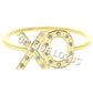 XO Shape 14k Solid Gold Diamond Pendants/Ring. Genuine handmade pave diamond Pendant.1 4k Solid Gold Diamond Pendants.