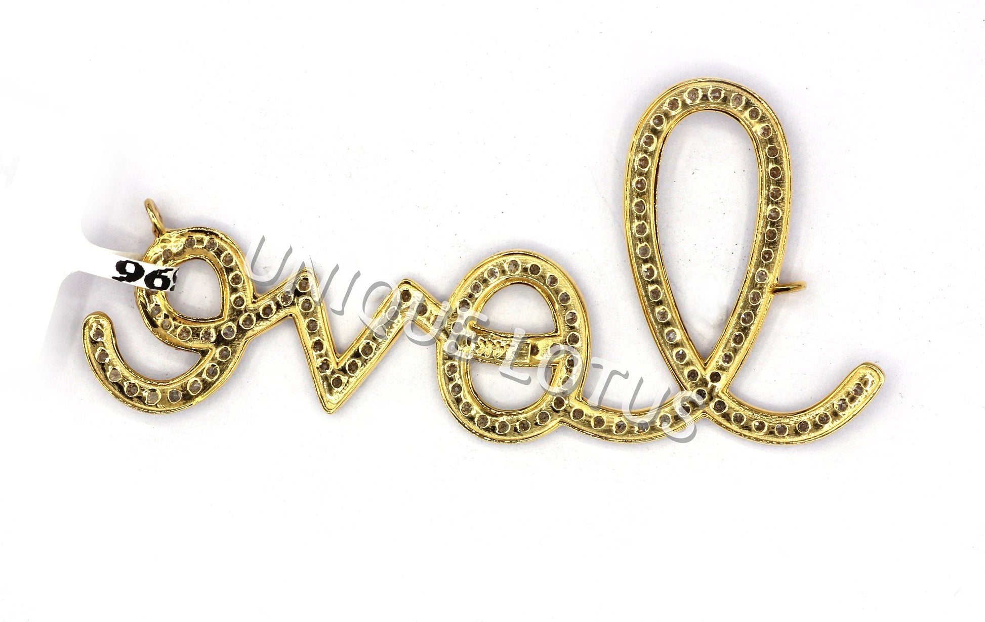 Love Shape 14k Solid Gold Diamond Pendants. Genuine handmade pave diamond Pendant.1 4k Solid Gold Diamond Pendants.