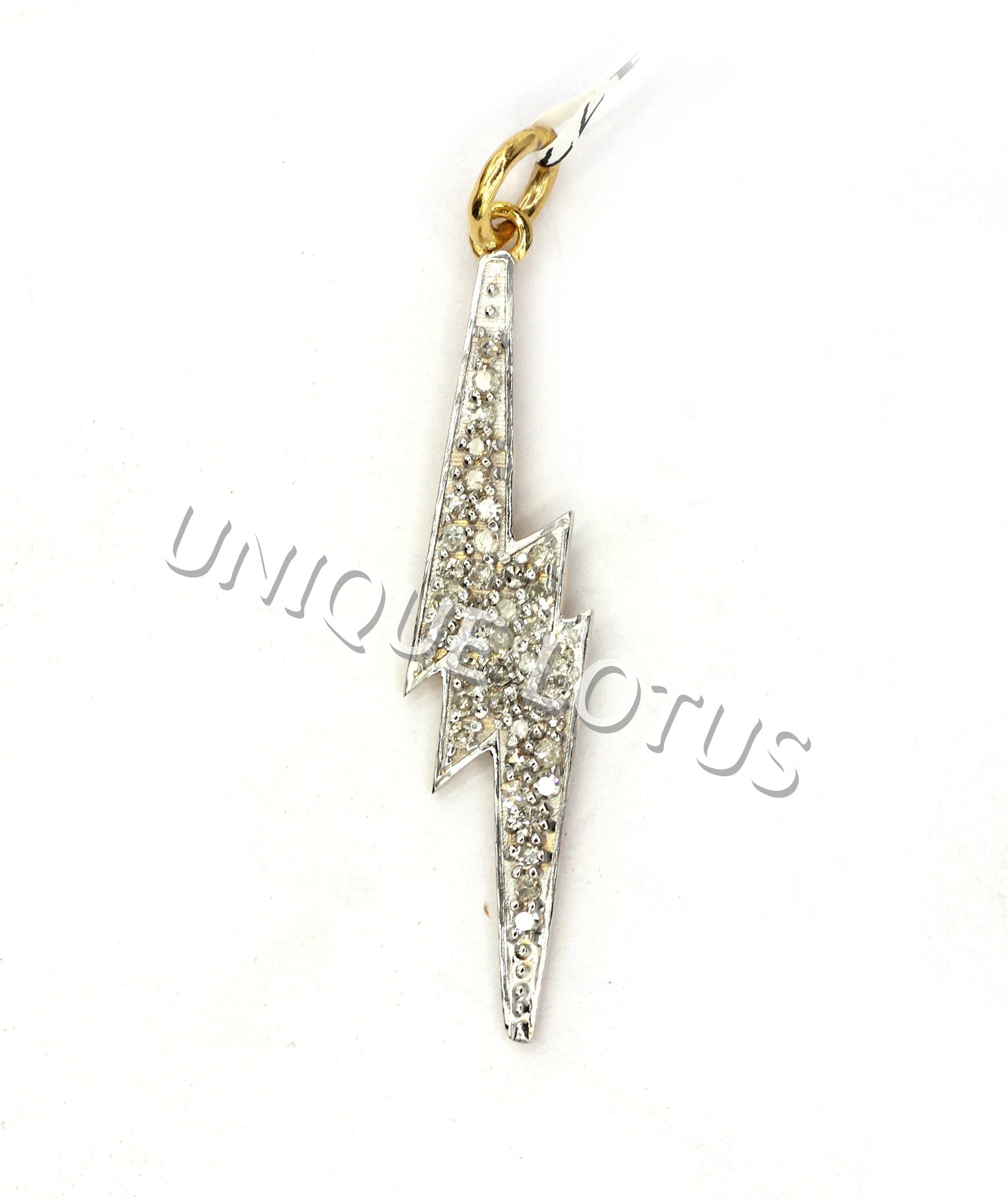 Light Shape 14k Solid Gold Diamond Pendants. Genuine handmade pave diamond Pendant.14k Solid Gold Diamond Pendants.