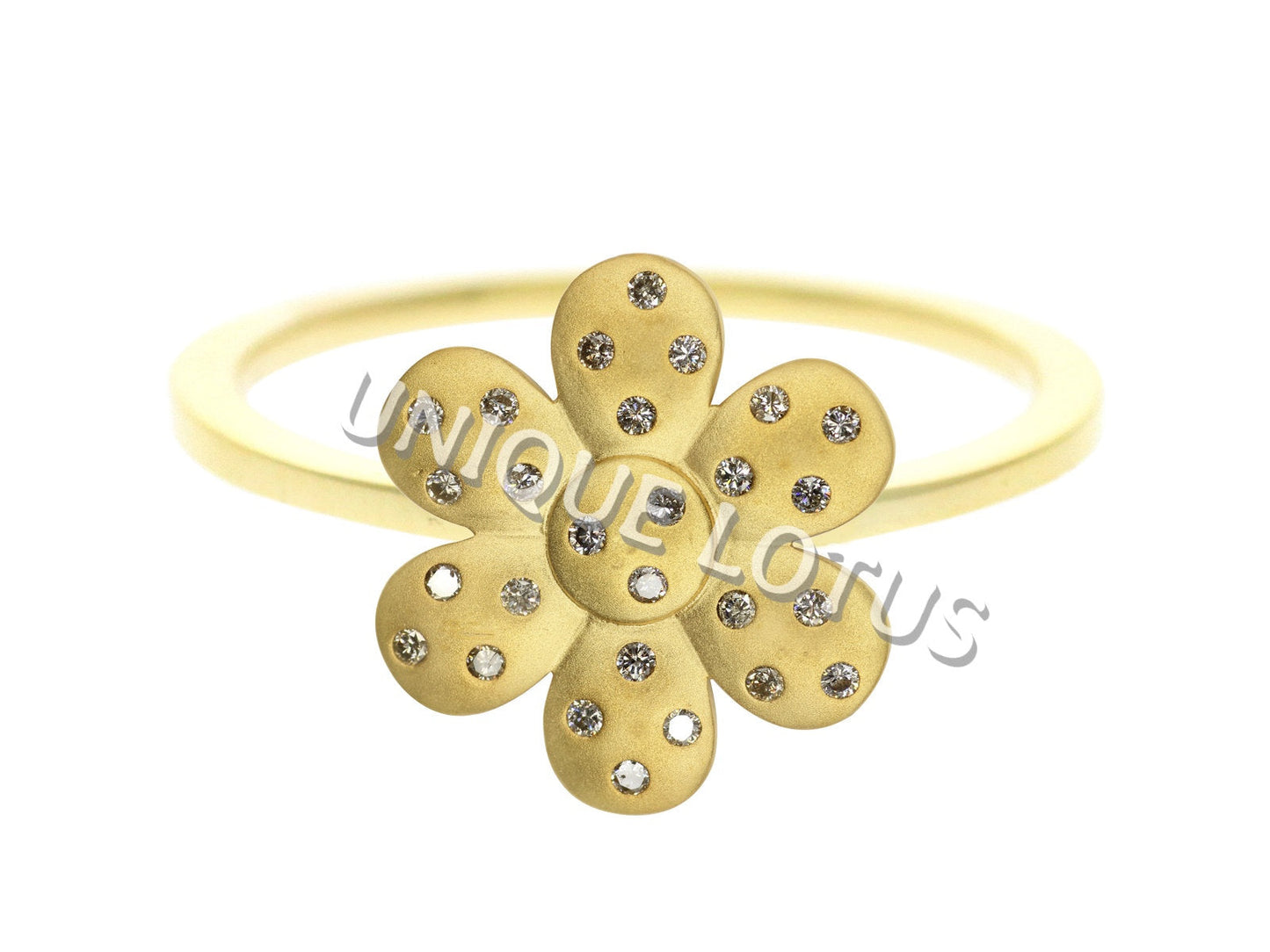 Flower Shape 14k Solid Gold Diamond Pendants/Ring. Genuine handmade pave diamond Pendant. 14k Solid Gold Diamond Pendants.