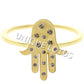Hamsa Hand Shape 14k Solid Gold Diamond Pendants/Ring. Genuine handmade pave diamond Pendant. 14k Solid Gold Diamond Pendants.
