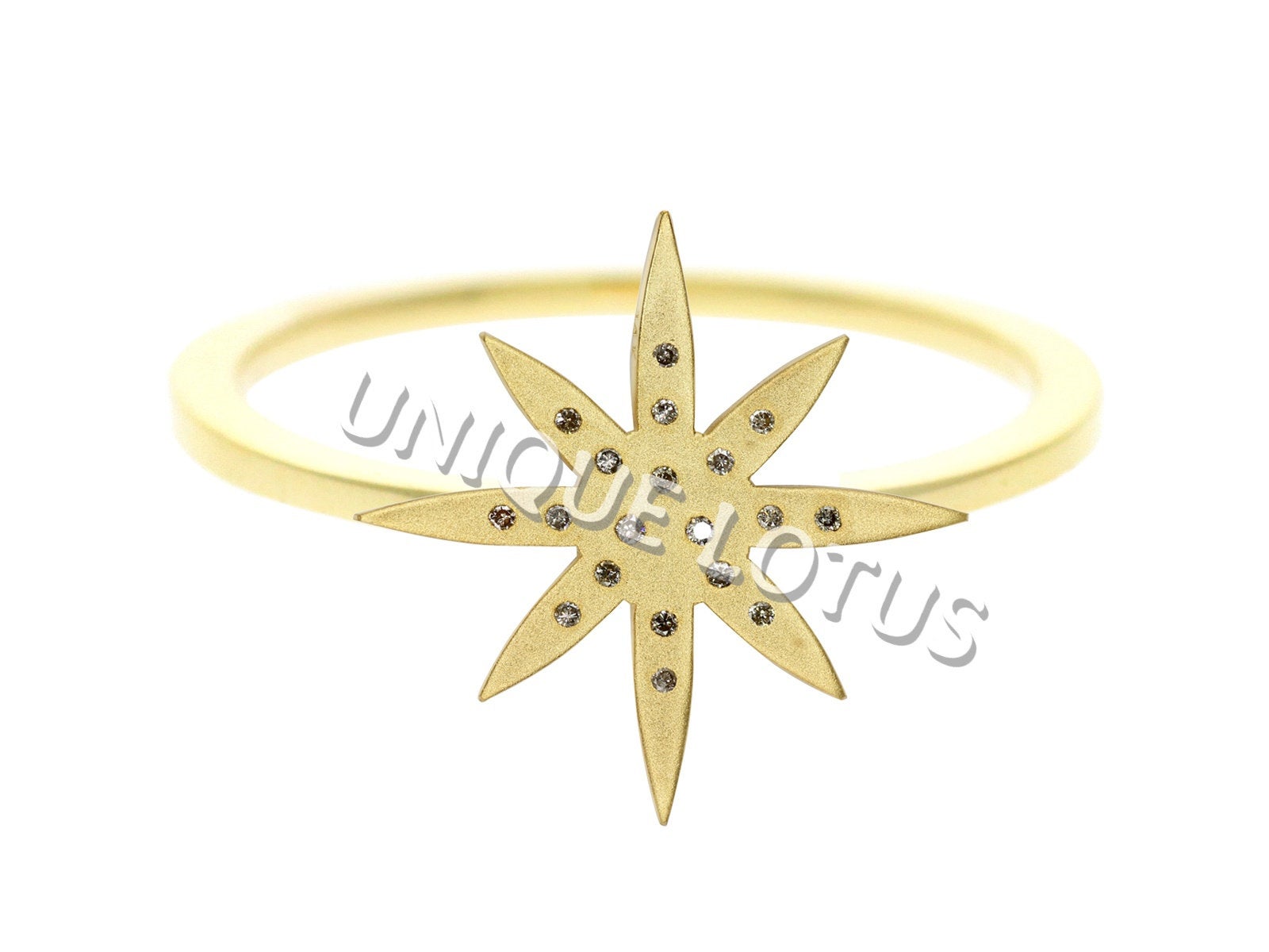 Star Shape 14k Solid Gold Diamond Pendants/Ring. Genuine handmade pave diamond Pendant.1 4k Solid Gold Diamond Pendants.
