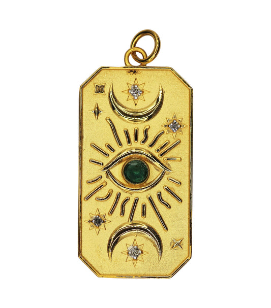 Rectangle Shape 14k Solid Gold Diamond Pendants. Genuine handmade pave diamond Pendant.14k Solid Gold Diamond Pendants.
