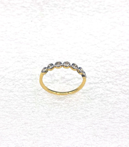 14k Solid Gold Stack Diamond Rings, Stacking Gold Diamond Rings