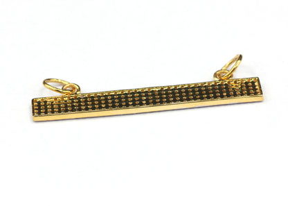 Rectangle Shape 14k Solid Gold Diamond Pendants. Genuine handmade pave diamond Pendant.1 4k Solid Gold Diamond Pendants.