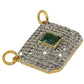 Rectangle Shape 14k Solid Gold Diamond Pendants. Genuine handmade pave diamond Pendant.14k Solid Gold Diamond Pendants.