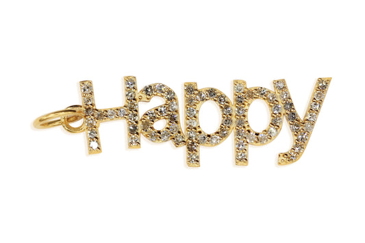 Smile 14k Solid Gold Diamond Pendants. Genuine handmade pave diamond Pendant. 14k Solid Gold Diamond Pendants.
