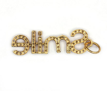 Smile 14k Solid Gold Diamond Pendants. Genuine handmade pave diamond Pendant. 14k Solid Gold Diamond Pendants.