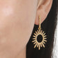 Sunburst 14k Solid Gold Diamond Earring. Genuine handmade pave diamond Earring . 14k Solid Gold Diamond Earring.