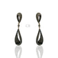 Diamond and Silver Black Rhodium Finish Earrings