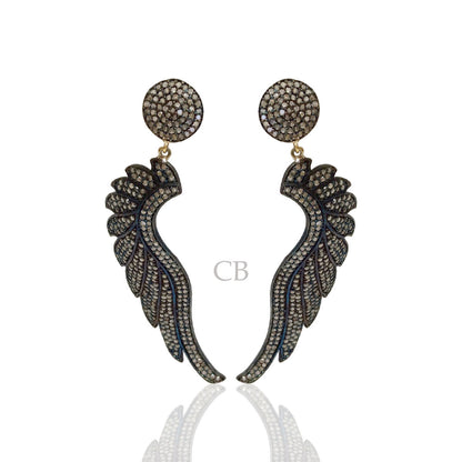 Angel Feather Diamond Earring.