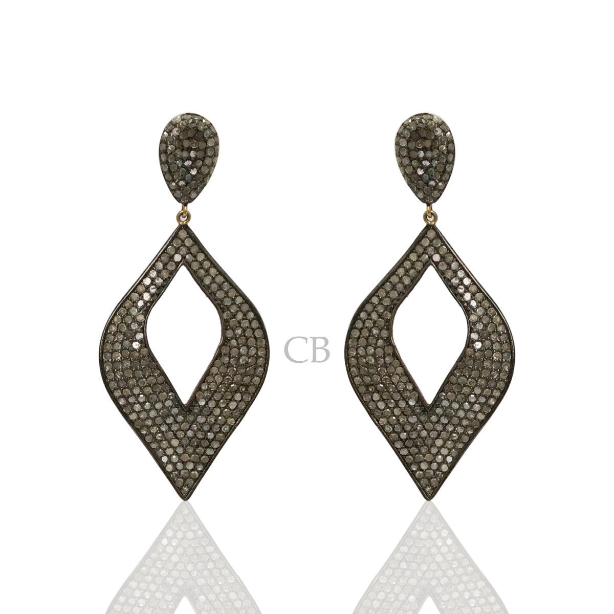 Diamond Shape Pave Diamond Earring
