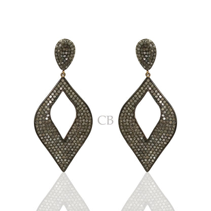 Diamond Shape Pave Diamond Earring