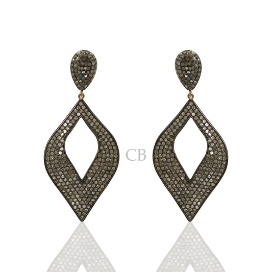 Diamond Shape Pave Diamond Earring
