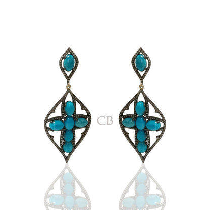 Diamond and Turquoise Earring