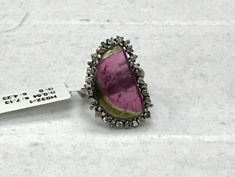 Tourmaline and Diamond Ring