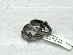 Triple Diamond Stackable Ring Bands