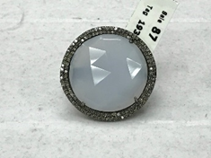Opal Embedded Diamond Ring
