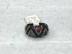 Multi-Color Diamond Ring