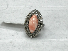 Coral Diamond Ring