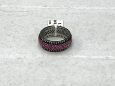 Round Diamond Ring with Ruby