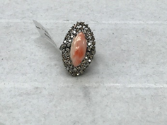 Oval Diamond Ring with Gemstone