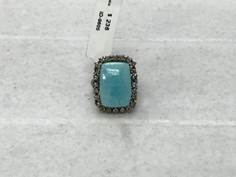 Turquoise Square Diamond Ring