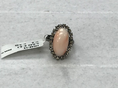 Coral Diamond Ring