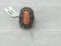 Rectangle Diamond Ring with Gemstone