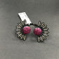Diamond and Silver Ruby Black Rhodium Finish Ring