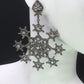 Diamond and Rainbow Moon Stone Earring