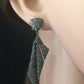 Diamond and Silver Black Rhodium Finish Earrings