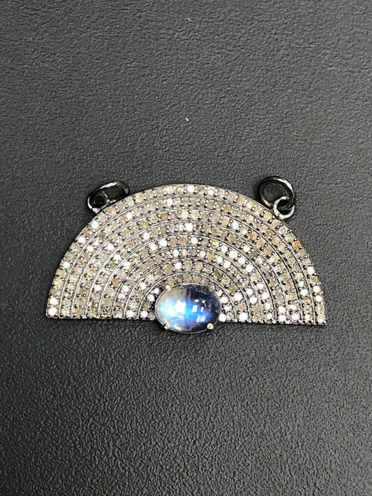 Half Circle Diamond Pendants & Charms