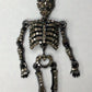 Skeleton Diamond Charm .925 Oxidized Sterling Silver Diamond Charms, Genuine handmade pave diamond Charm Size Approx 2.32"(17 x 58 MM)