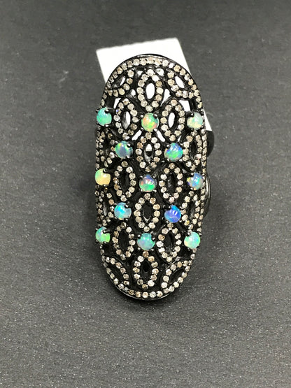 Diamond and Gemstone Designer Party Wear Ring