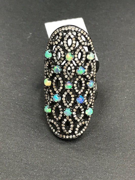 Diamond and Gemstone Designer Party Wear Ring