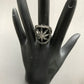 Diamond and Silver Black Rhodium Finish Ring