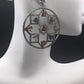 Diamond and Silver Multi Tourmaline Black Rhodium Finish Earring