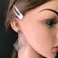 DIAMOND SILVER EARRRINGS