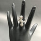 Double Sanke Pave Diamond Ring .925 Oxidized Sterling Silver Diamond Ring, Genuine handmade pave diamond Ring Size Approx 1.24"(9 x 31 MM)