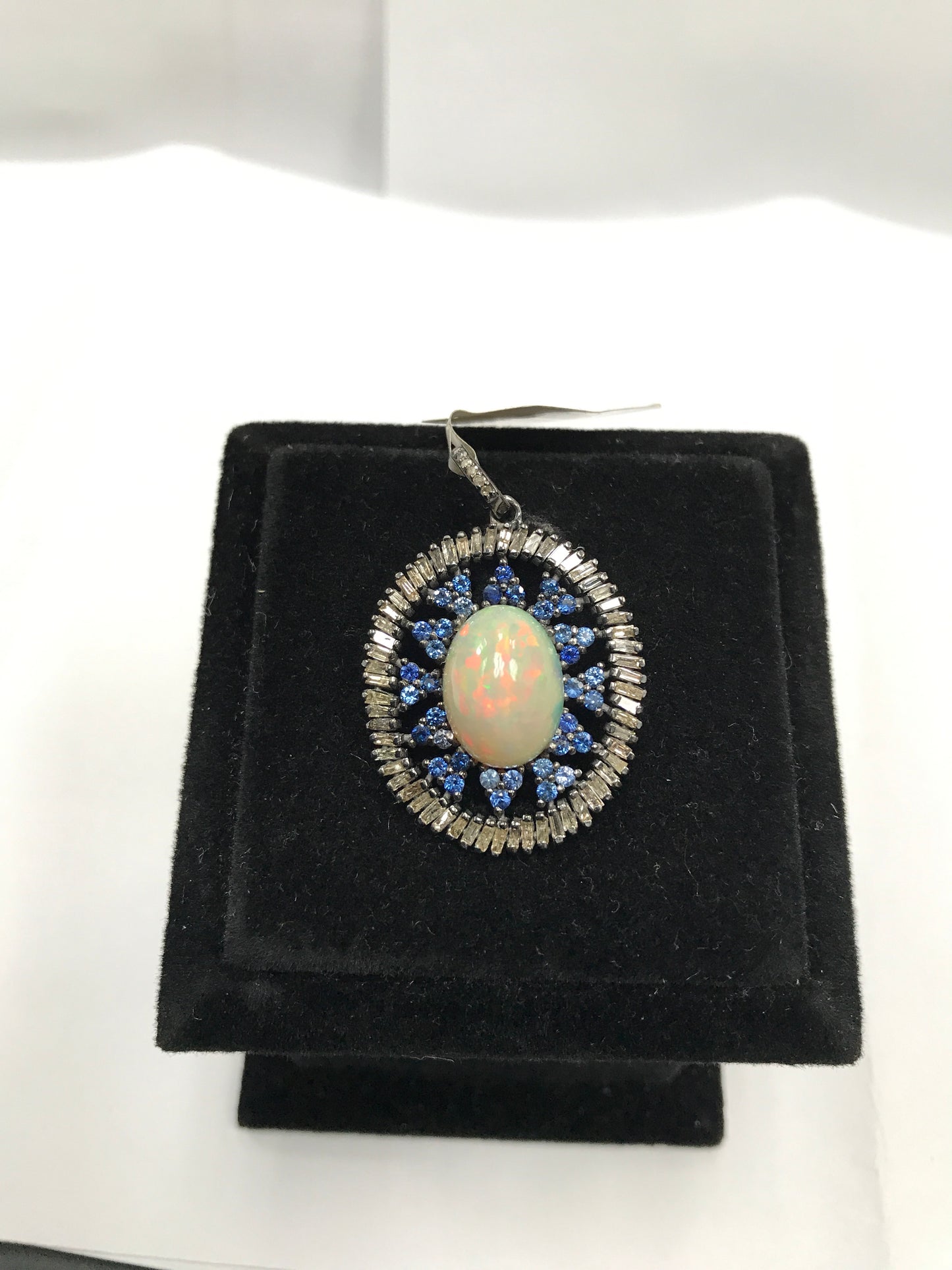 Opal with diamond Pendants