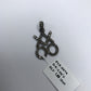 XXOO Diamond Charm .925 Oxidized Sterling Silver Diamond charm, Genuine handmade pave diamond charm Size Approx 0.80"(15 x 20 MM)