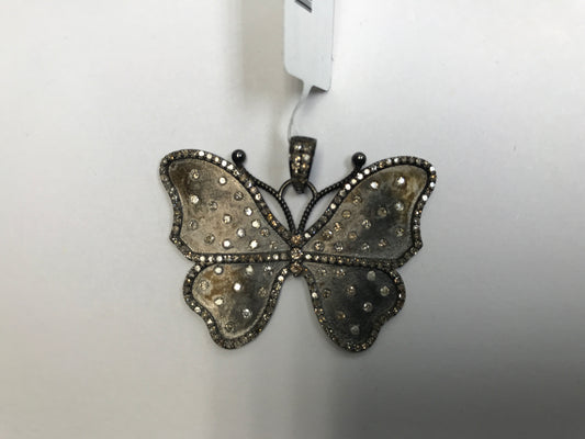 Butterfly Pave Diamond Pendant