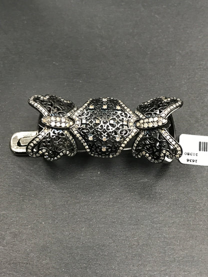 Diamond and Silver Black Rhodium Finish Rings