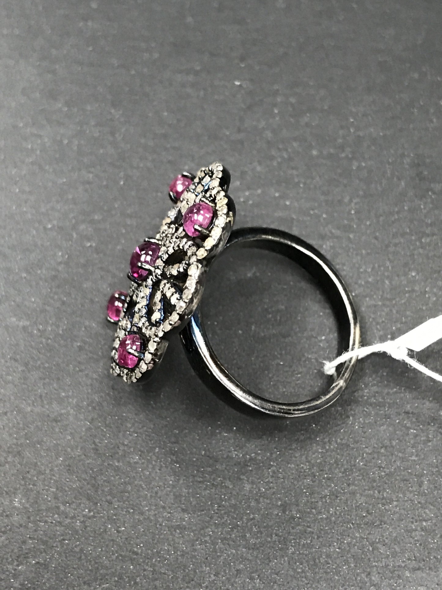 Flower Pave Diamond Ring