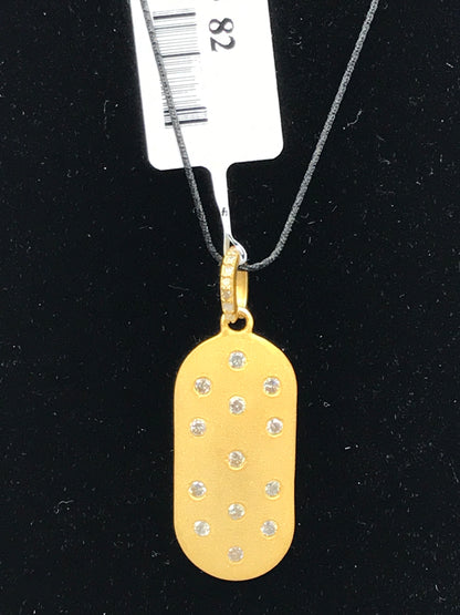 Rectangular  Diamond Pendants