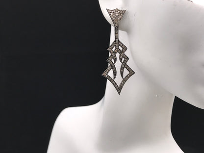 Fancy Spike Shape Diamond Earring