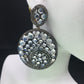 MOONSTONE AND DIAMOND EARRING