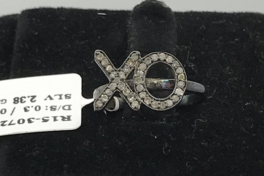 XO DIAMOND SILVER RINGS